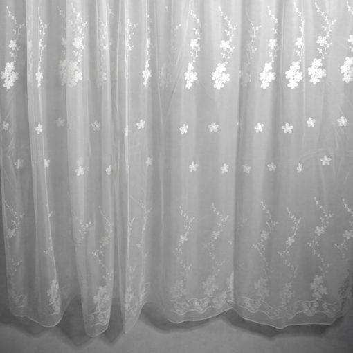 Rodelinda Fehér mintás Organza Függöny 250 x 300 cm