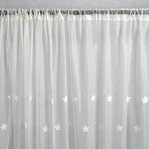 Rodelinda Fehér mintás Organza Függöny 250 x 300 cm