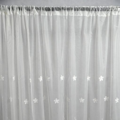 Rodelinda Fehér mintás Organza Függöny 250 x 300 cm