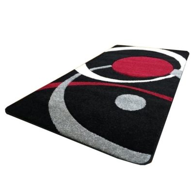 Force modern szőnyeg 160 x 220 cm fekete szürke bordó