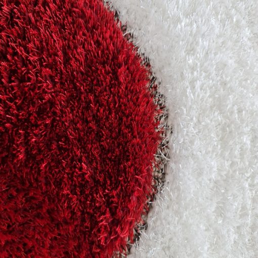 Geréb puha shaggy szőnyeg 80 x 150 cm piros szürke