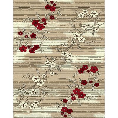   Gernot tekercses futószőnyeg virágos krém bézs szegéssel