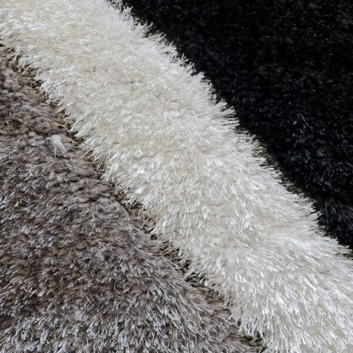 Gorán puha shaggy szőnyeg 80 x 150 cm szürke fekete