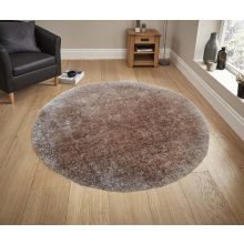 Guaro kerek shaggy szőnyeg 160 cm világosbarna
