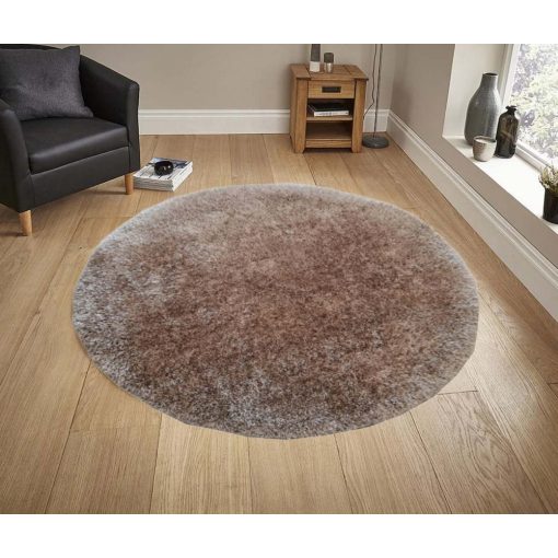 Guaro kerek shaggy szőnyeg 160 cm világosbarna
