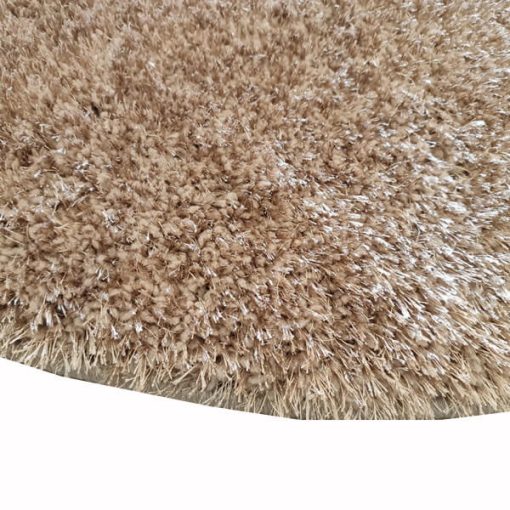 Guaro kerek shaggy szőnyeg 160 cm világosbarna