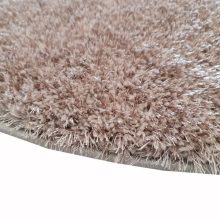 Guaro kerek shaggy szőnyeg 160 cm világosbarna