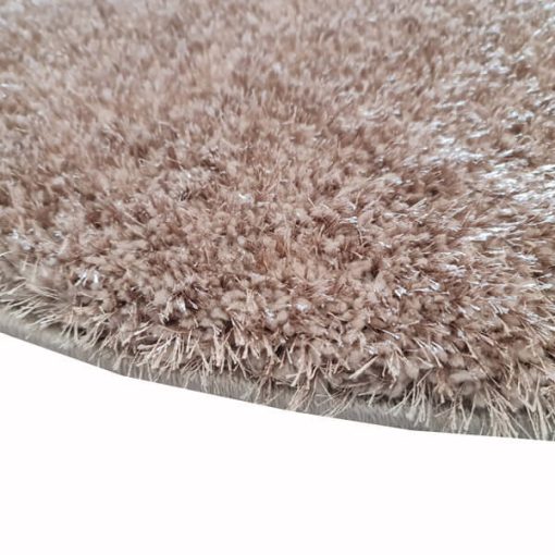 Guaro kerek shaggy szőnyeg 160 cm világosbarna
