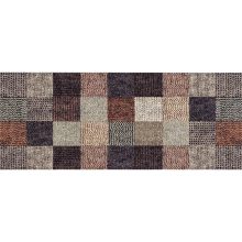 Kaktusz Konyhai szőnyeg barna bézs kockás 60 x 150 cm