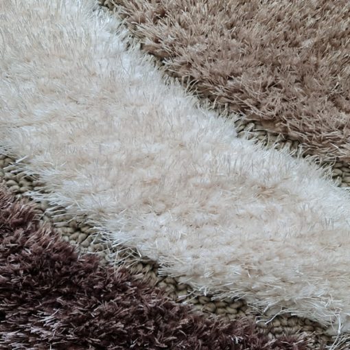 Karcsa prémium puha shaggy szőnyeg 125 x 200 cm bézs barna