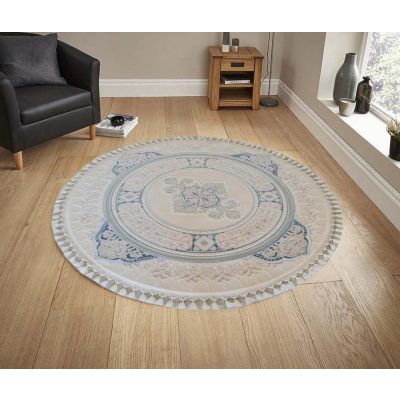 Katerina kerek szőnyeg elegáns klasszikus bézs