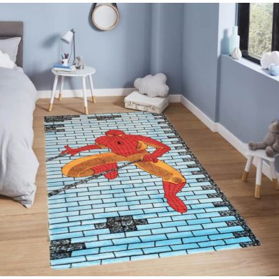 Spiderman Pókemberes Gyerekszőnyeg Kék 125 x 200 cm