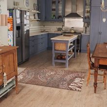 Kökörcsin konyhai szőnyeg kávés barna bézs 80 x 200 cm