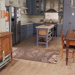 Kökörcsin konyhai szőnyeg kávés barna bézs 80 x 200 cm