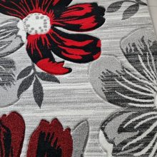 Kriszta nagyméretű szürke szőnyeg 250 x 350 cm virágmintás