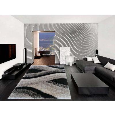 Lalla prémium shaggy szőnyeg 125 x 200 cm szürke