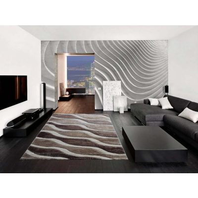   László nagyméretű shaggy szőnyeg 250 x 350 cm bézs barna