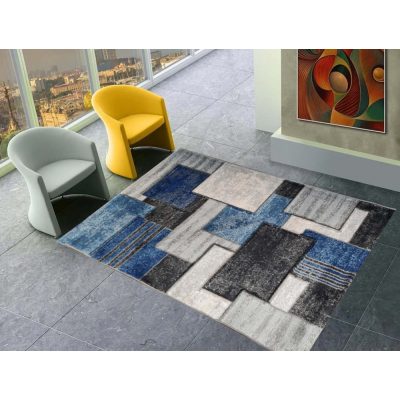 Lenóra kék modern szőnyeg 80 x 150 cm