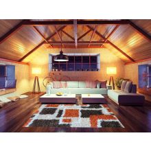 Becske modern shaggy futószőnyeg terra bézs barna 80 x 300 cm