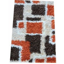 Becske modern shaggy futószőnyeg terra bézs barna 80 x 300 cm