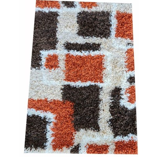 Becske modern shaggy futószőnyeg terra bézs barna 80 x 300 cm