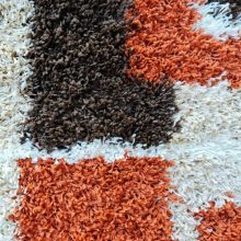 Kürtös modern nagyméretű shaggy szőnyeg terra bézs barna 200 x 300 cm