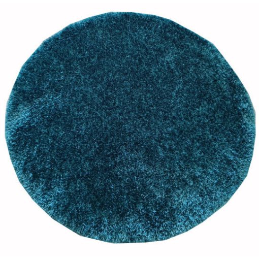 Elenor kerek shaggy szőnyeg 120 cm éjkék