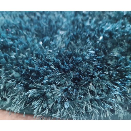 Elenor kerek shaggy szőnyeg 120 cm éjkék
