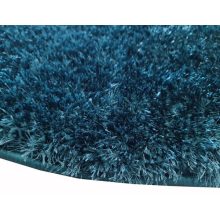 Elenor kerek shaggy szőnyeg 120 cm éjkék