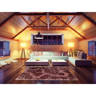 Miske prémium shaggy futószőnyeg 80 x 300 cm barna terra