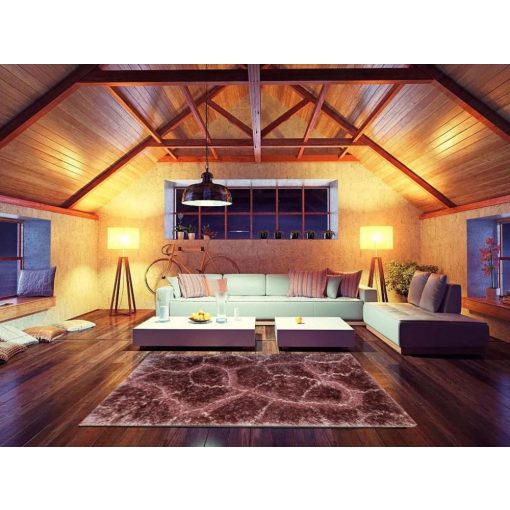 Miske prémium shaggy futószőnyeg 80 x 300 cm barna terra