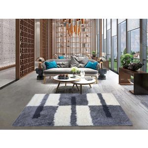 Molise modern shaggy futószőnyeg szürke bézs 80 x 300 cm