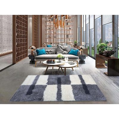 Molise modern shaggy futószőnyeg szürke bézs 80 x 300 cm