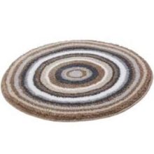 Montana kerek fürdőszoba szőnyeg 80 cm barna bézs Kleine Wolke