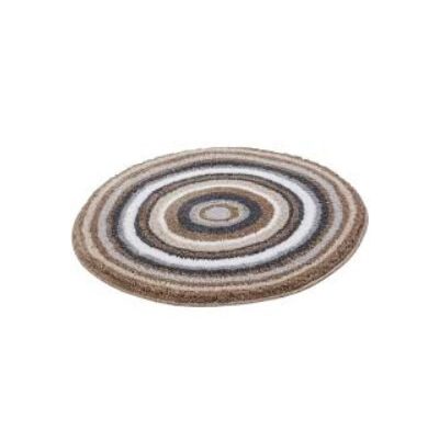   Montana kerek fürdőszoba szőnyeg 80 cm barna bézs Kleine Wolke