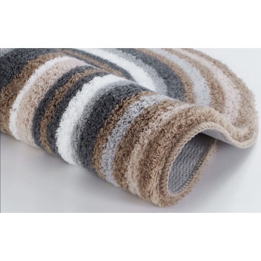 Montana kerek fürdőszoba szőnyeg 80 cm barna bézs Kleine Wolke