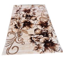 Mulán Barna 3D Virágmintás Modern Szőnyeg 125 x 200 cm