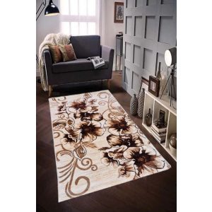 Mulán Modern Virágmintás Barna Szőnyeg 150 x 230 cm