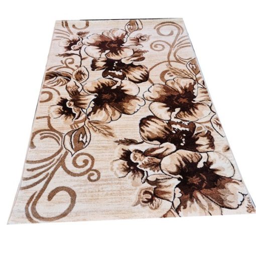 Mulán Modern Virágmintás Barna Futószőnyeg 80 x 300 cm