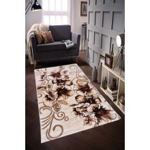 Mulán Virágmintás Modern Szőnyeg Barna 70 x 100 cm