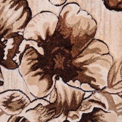 Mulán Virágmintás Modern Szőnyeg Barna 80 x 150 cm