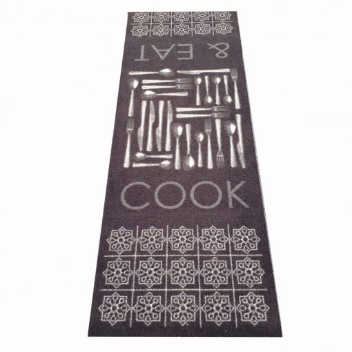 Naim Konyhai Szőnyeg Antracit Modern Csúszásgátlós 50 x 150 cm