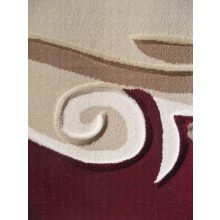Nikolett Bézs Bordó Nyírt Modern Szőnyeg 170 x 250 cm