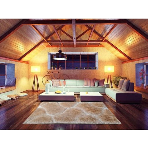 Nikosz nagyméretű shaggy szőnyeg 200 x 300 cm arany barna