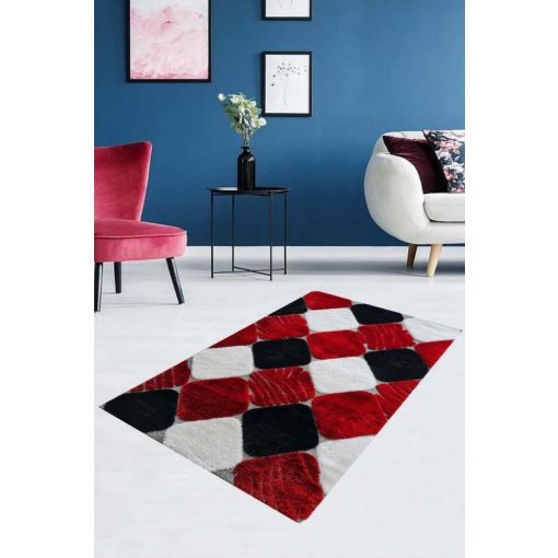 Oberon piros szürke shaggy szőnyeg 250 x 350 cm prémium modern