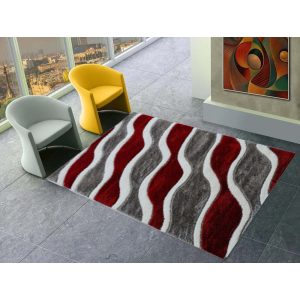   Örkény exclusive shaggy szőnyeg 200 x 300 cm piros szürke