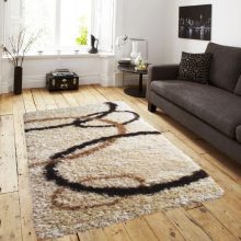 Oxford Modern Shaggy Szőnyeg Bézs Barna