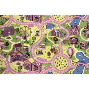 Barbie city padlószőnyeg gyerek