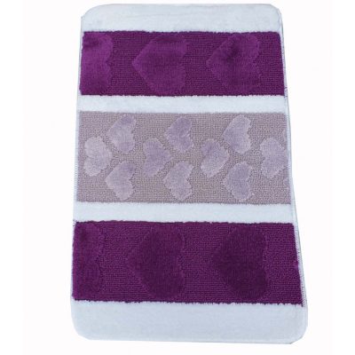 Pamela 2 részes Fürdőszoba Szőnyeg Szett 50 x 80 cm Lila