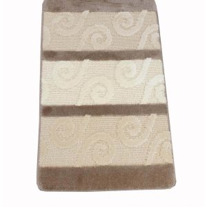   Paula 2 részes Fürdőszoba Szőnyeg Szett 50 x 80 cm Bézs Barna